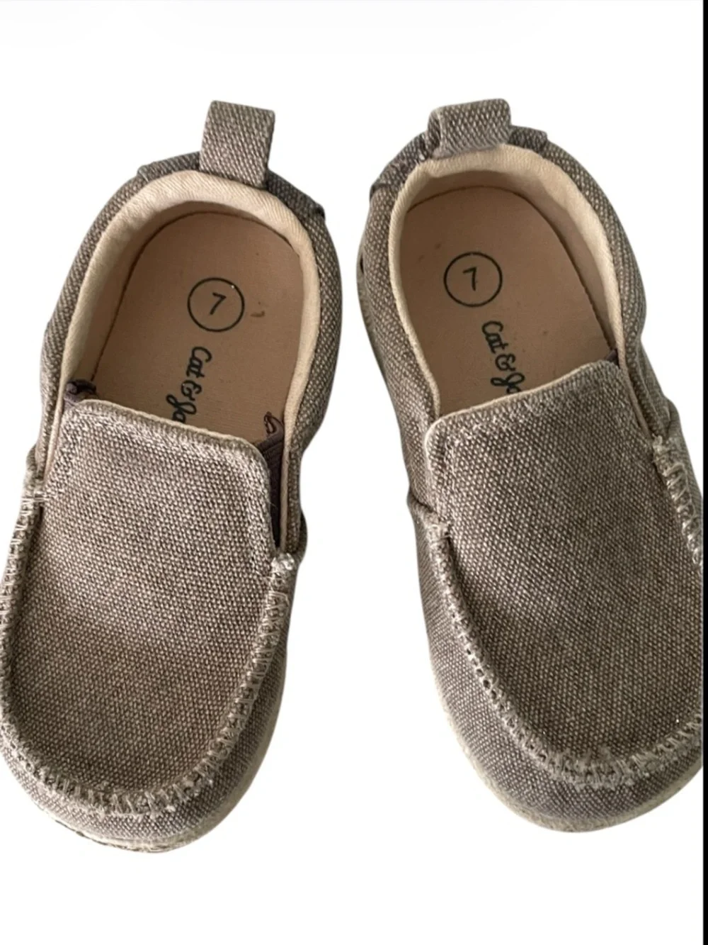 Cat & Jack Toddler Boys Canvas Slip-On Shoes in Taupe